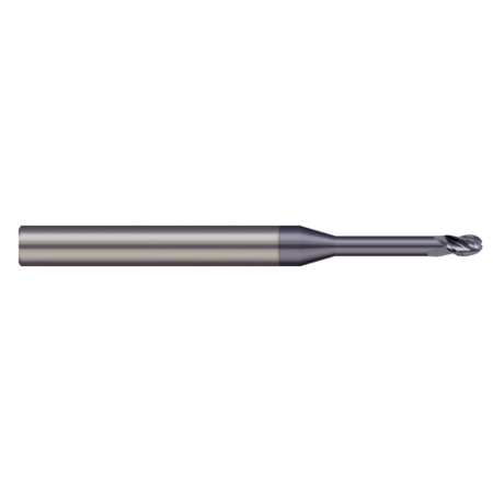 MICRO 100 End Mill, 3 Flute, Ball, 0.0900" Cutter dia, Overall Length: 2" BEF-090-650-3K